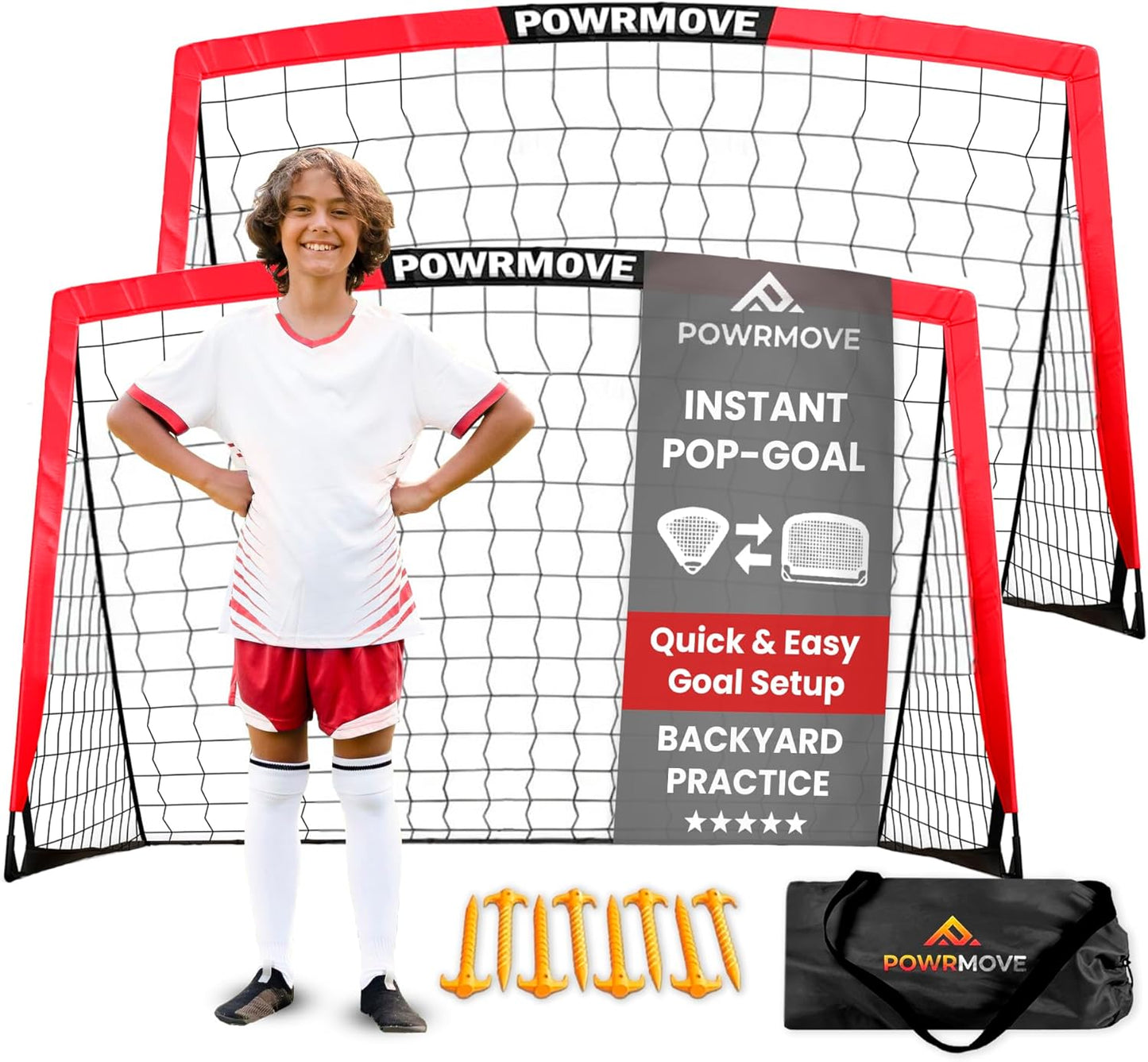 Double Soccer Goals for Backyard-Portable Soccer Goal