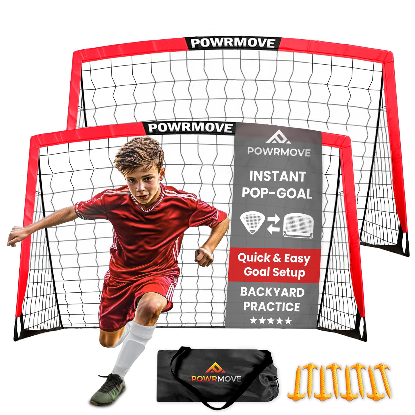 Double Soccer Goals for Backyard-Portable Soccer Goal